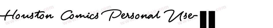 Houston Comics Personal Use字体转换